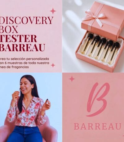 Discovery Box Tester Barreau, caja rosa con 6 muestras de fragancias