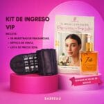 Kit de Ingreso VIP Barreau: estuche con 118 muestras de fragancias, díptico de venta, lista de precios 2026 y perfume de 100 ml de regalo